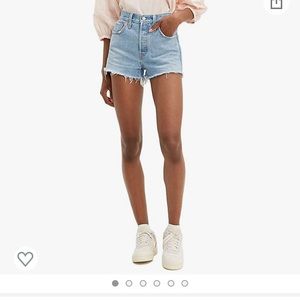 Levi’s 501 high wasted button up Jean cutoff short
